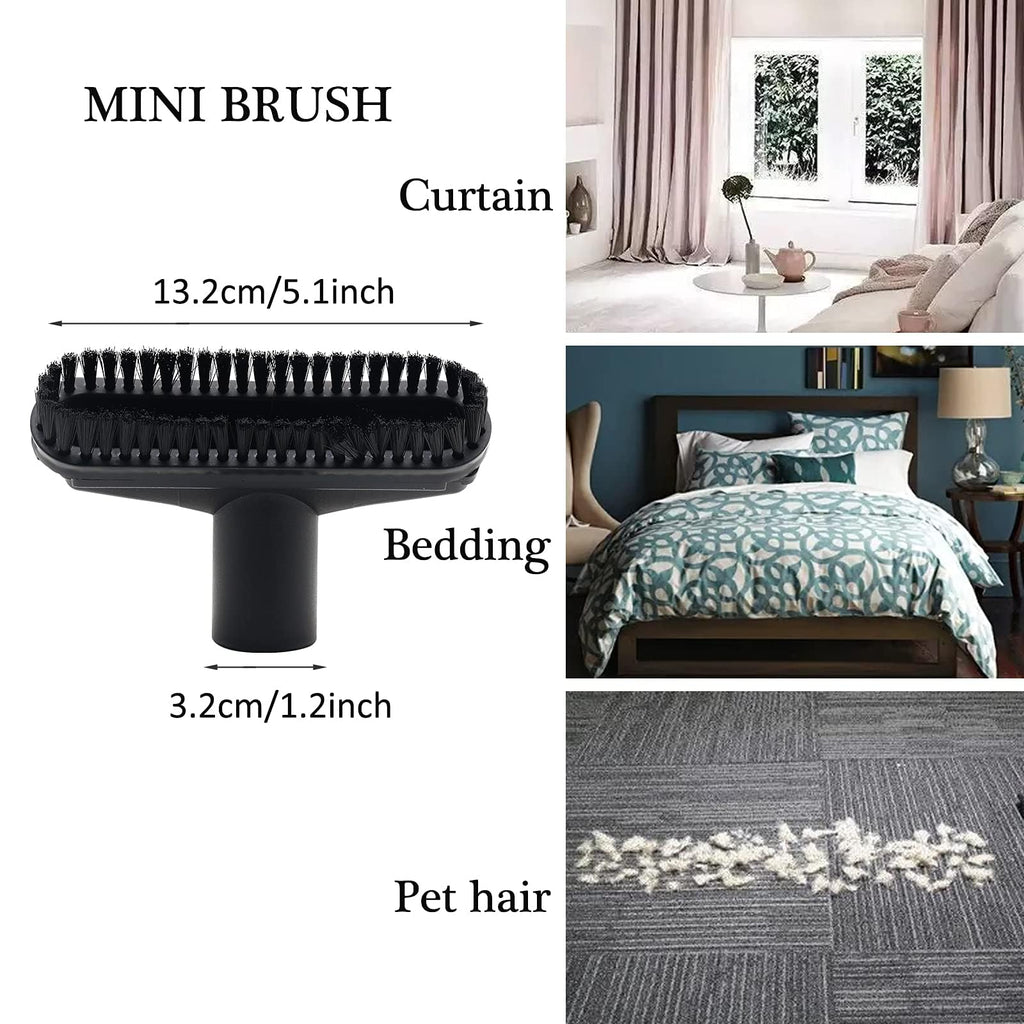 Alrens 8PCS Shop Vacuum Attachment Brush Set 1-1/4" & 1-3/8" Accessories