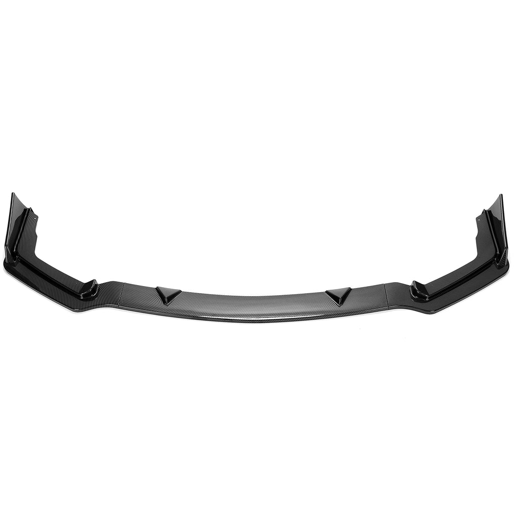 ECOTRIC Front Bumper Lip Spoiler Compatible with 2014-2017 Infiniti Q50 Sport 3Pcs Lower Splitter Air Dam Diffuser Air Chin Body Kit Carbon Fiber Color Printing