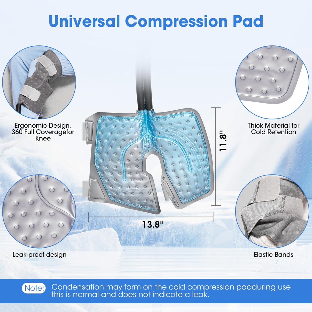 MQHOOB Ice Machine for Knee After Surgery, Programmable Timer & 4 Flow Settings,