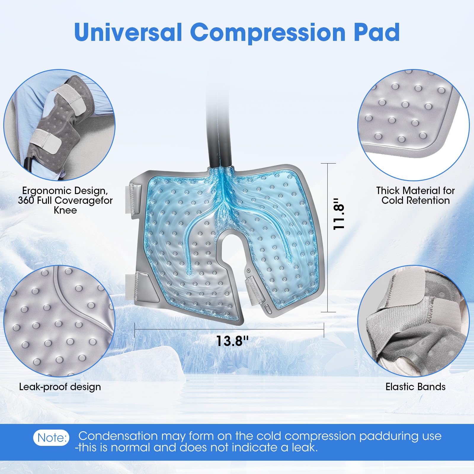 MQHOOB Ice Machine for Knee After Surgery, Programmable Timer & 4 Flow Settings,