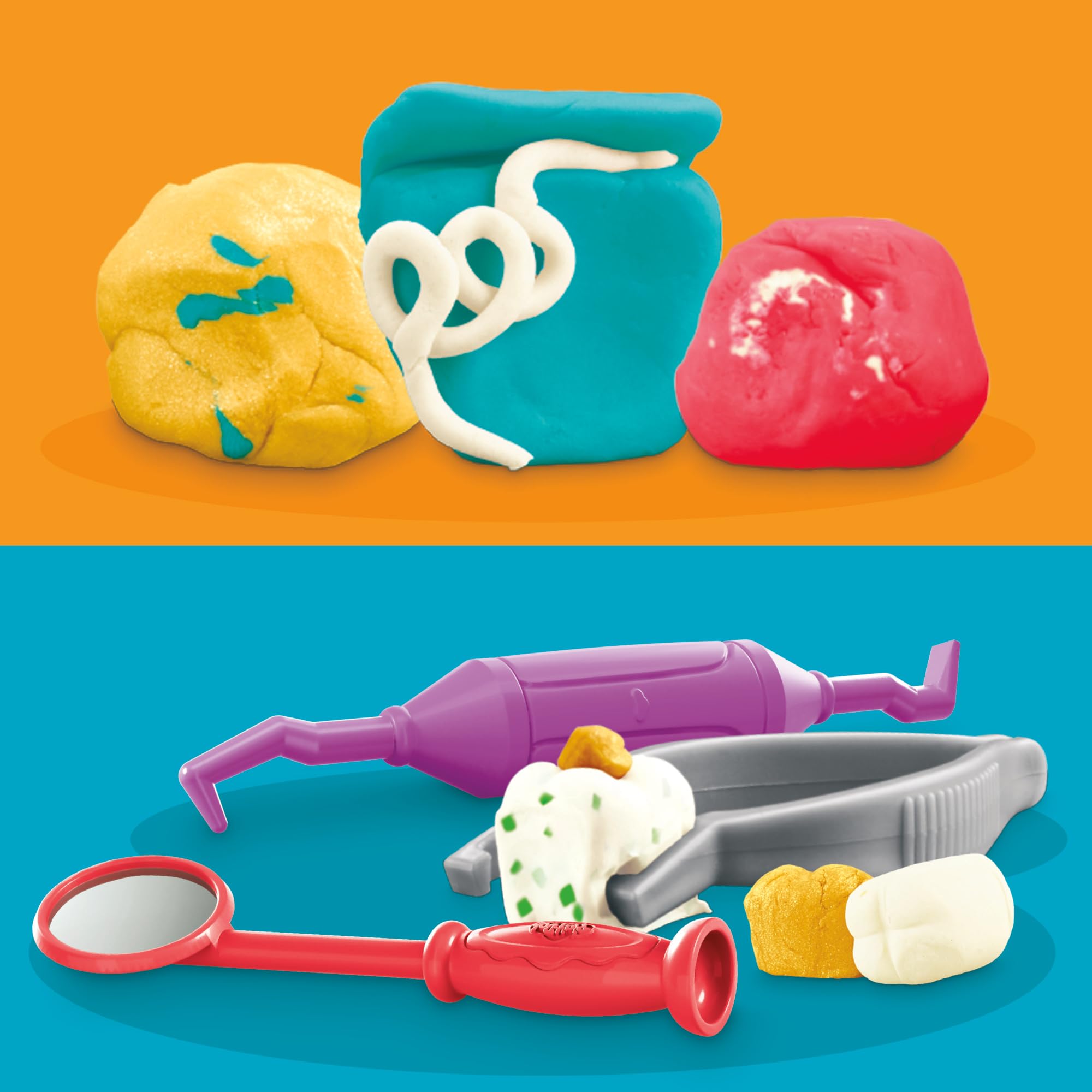 Play-Doh Drill 'n Fill Dentist Toy for Kids 3 Years and Up with Cavity and