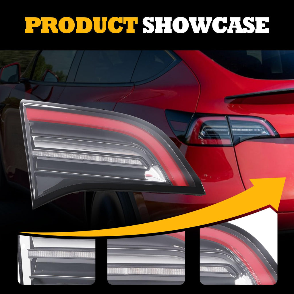 Jecoupoon 4 Pin Tail Light Compatible with Model 3 & Y 2021 2022 2023