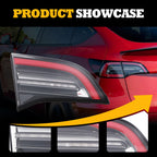 Jecoupoon 4 Pin Tail Light Compatible with Model 3 & Y 2021 2022 2023