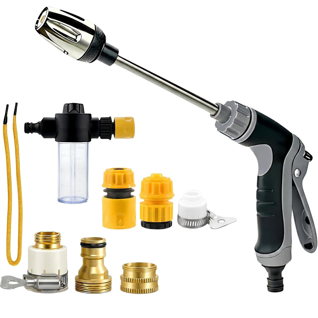 Power Blasters Water Hose Nozzle 3 Spray Modes 360° High Pressure Sprayer