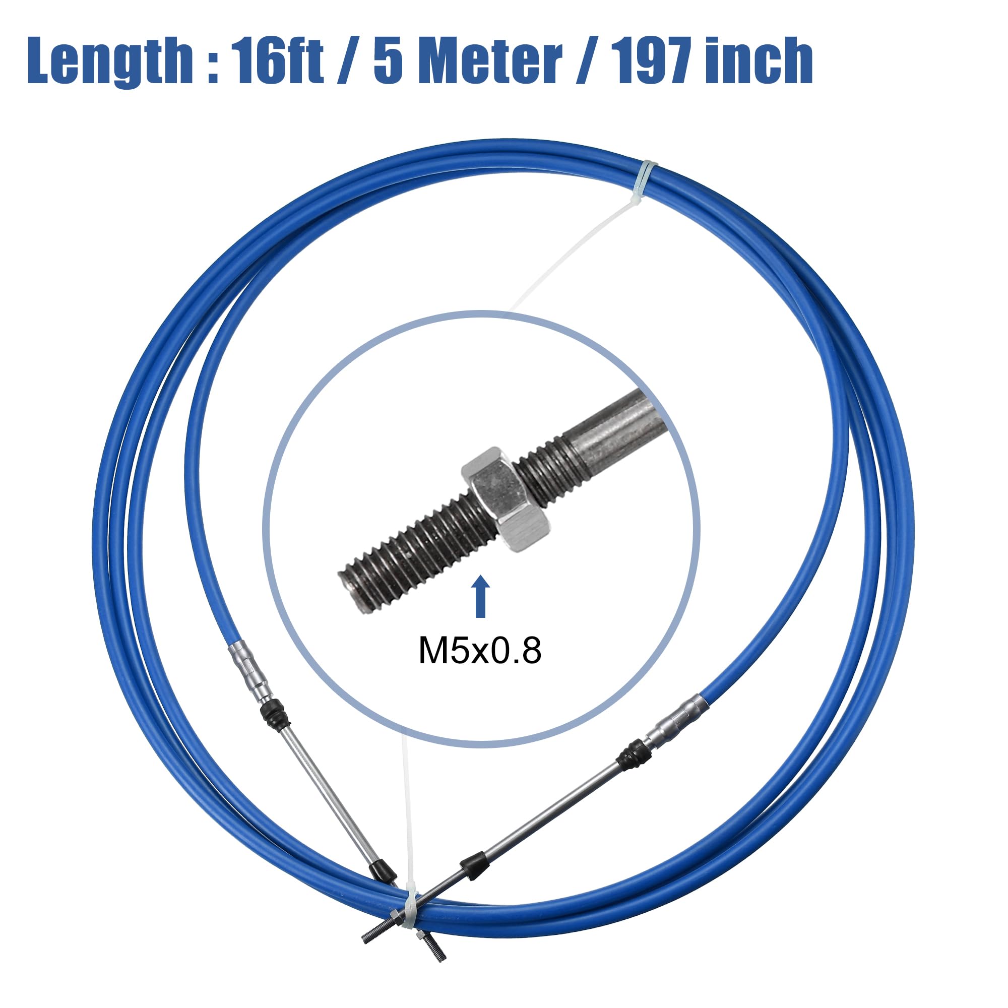 Motoforti 1pcs 16ft 5 Meter 197 Inch Marine Type 3300 / 33C Throttle Shift