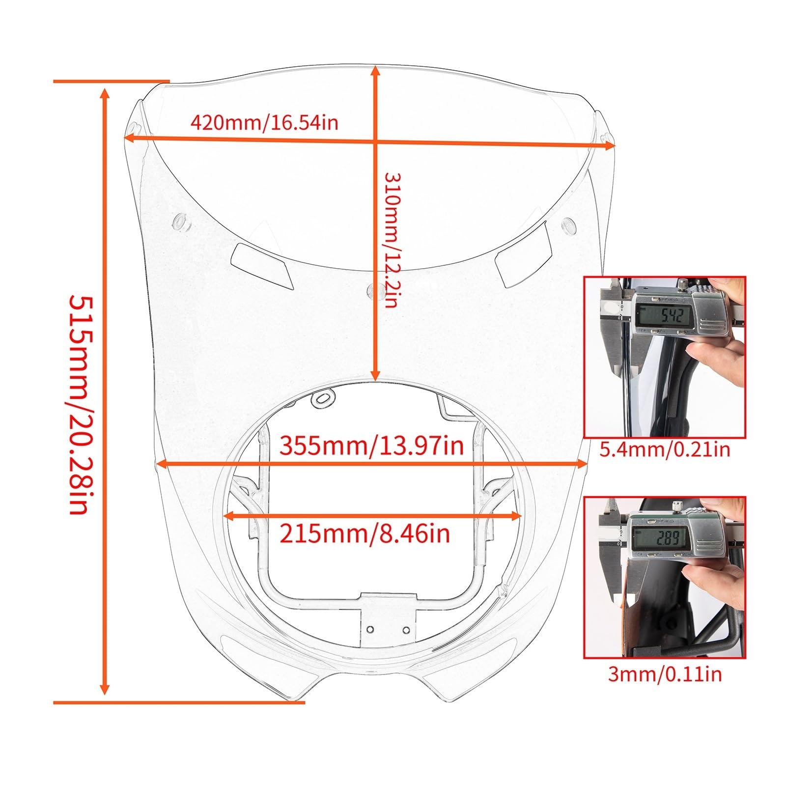 Motorcycle Windshield Panel Motorcycle Windscreen Windshield for Z900RS
