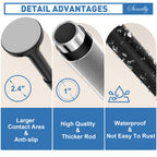 SUNALLY Shower Curtain Rod, Adjustable 32-89 Inch Spring Tension Shower Rods