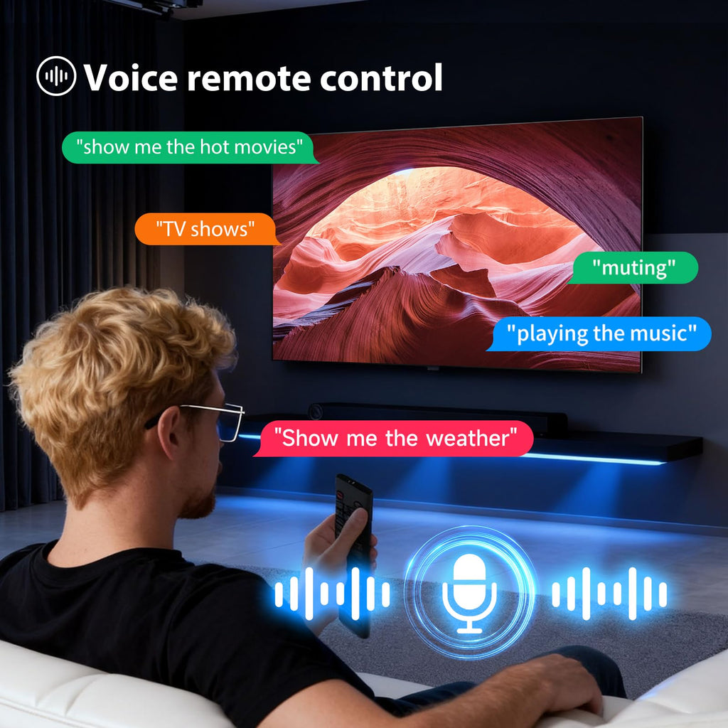 2 Pack RYQIF Voice Replacement Remote Control Fits for Onn 4K Pro/Plus Streaming