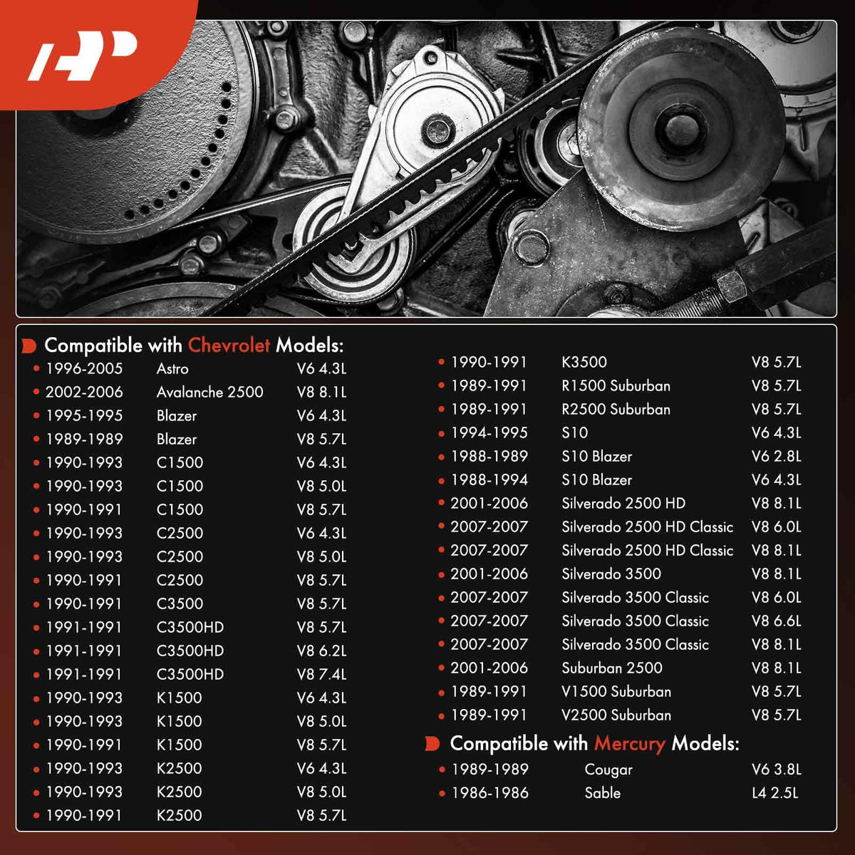 A-Premium Serpentine Belt 6-Rib 95.52 In