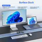11-in-1 Surface Pro Docking Station, New Surface Dock 4K@60HZ HDMI, Surface