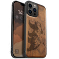 Carveit Magnetic Wood Case for iPhone 13 Pro Max [Natural Wood & Black Soft TPU]