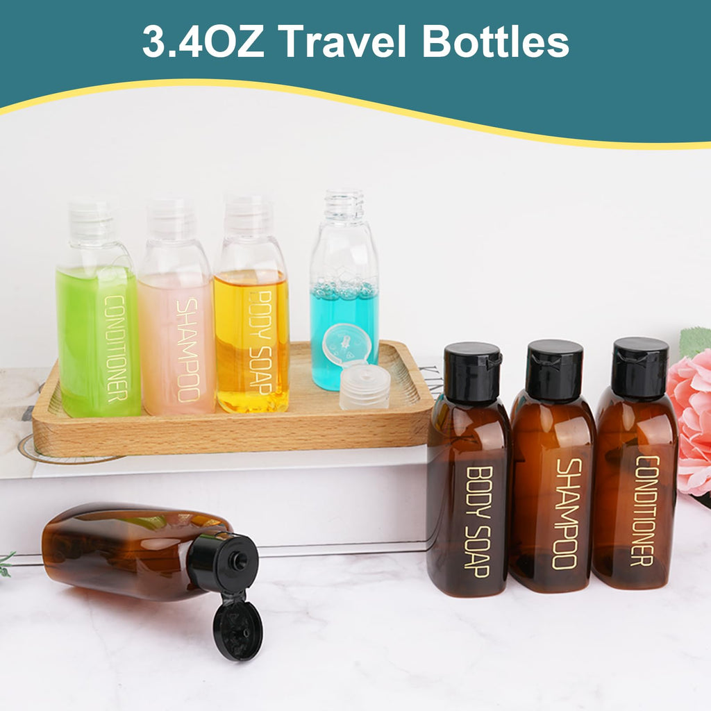 Cosywell Travel Bottles for Toiletries 8PCS 3.4oz TSA Approved Containers - Leak