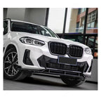 Carbon Fiber Front Bumper Lip Spoiler for BMW X3 G01 X4 G02 iX3 G08 2022-2024