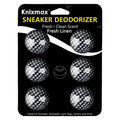 Knixmax Sneaker Deodorizer Shoe Freshener Balls, Odor Eaters for Shoes Boots Mules, Smell Eliminator Ball for Gym Gear Bags and Lockers, Fresh Linen Scent, Pack of 6, Black White