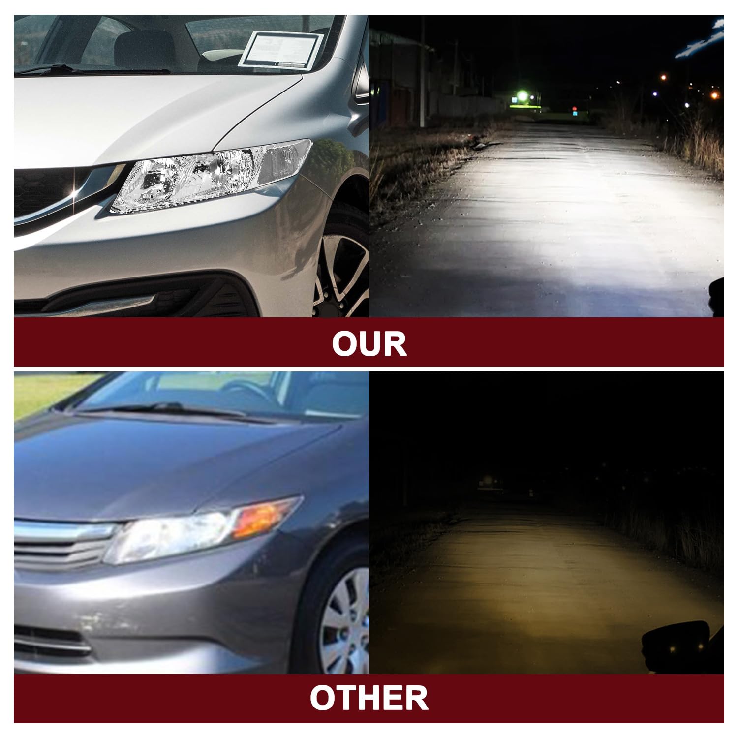 Headlights Assembly for 2012-2015 Honda Civic 4Dr Sedan | 2012-2013 Honda Civic