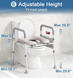 Soundfuse Toilet Seat Riser for Seniors, FSA HSA Eligible Raised Toilet Seat