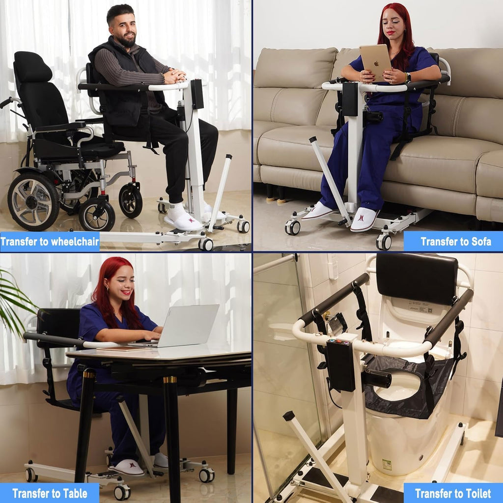 Electric Patient Lift Transfer Chair Foldable Wheelchair Lift Home Car Bath