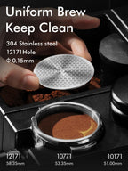 Dioomod 53.3mm Espresso Puck Screen, 0.9mm 150μm Ultra Thin Coffee Espresso