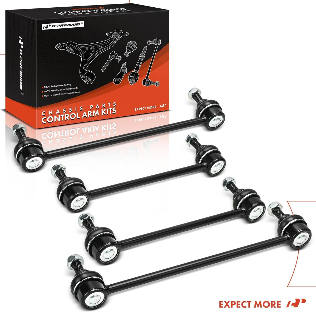 4 Pack A-Premium Front Rear Sway Bar Link Stabilizer Link Kit