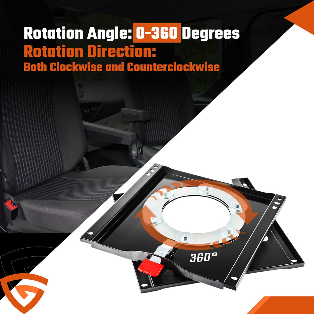 Seat Base 360° Rotation Motorhome Seat Swivel Base Mount Plate Fit for Ram