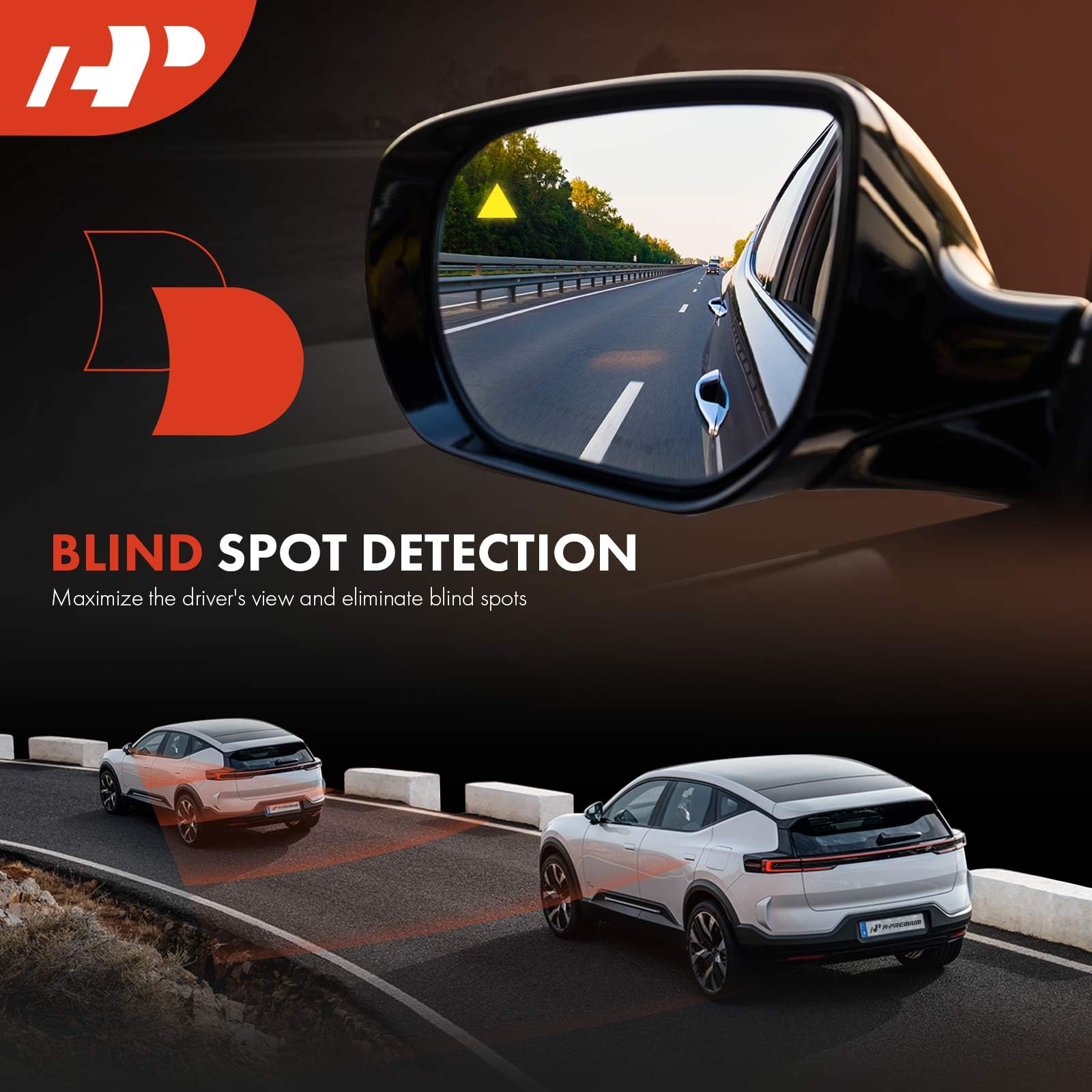 A-Premium Driver Side Power Door Mirror - Compatible with Hyundai Tucson/Santa