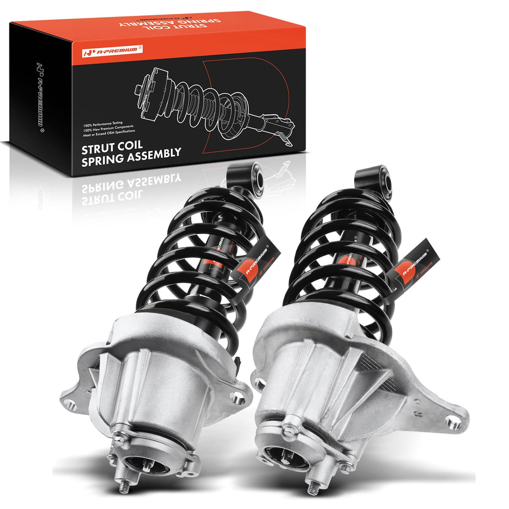 A-Premium Rear Complete Strut Assemblies with Coil Springs, Set of 2
