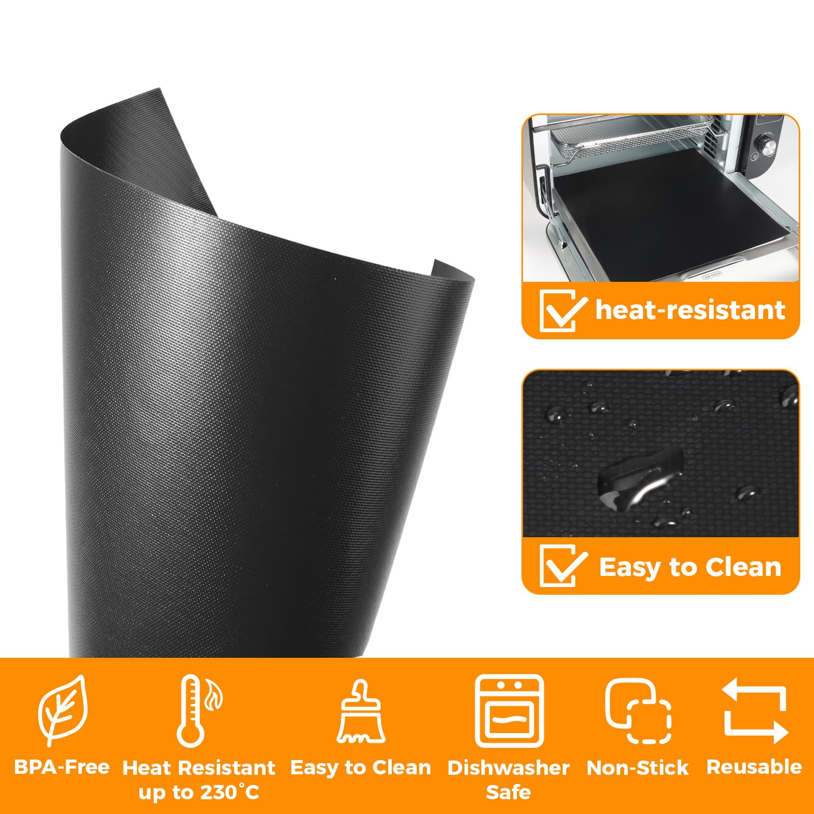 BRIKINTE 4 Pack Air Fryer Liners for Ninja Flip Toaster Oven & Air Fryer,