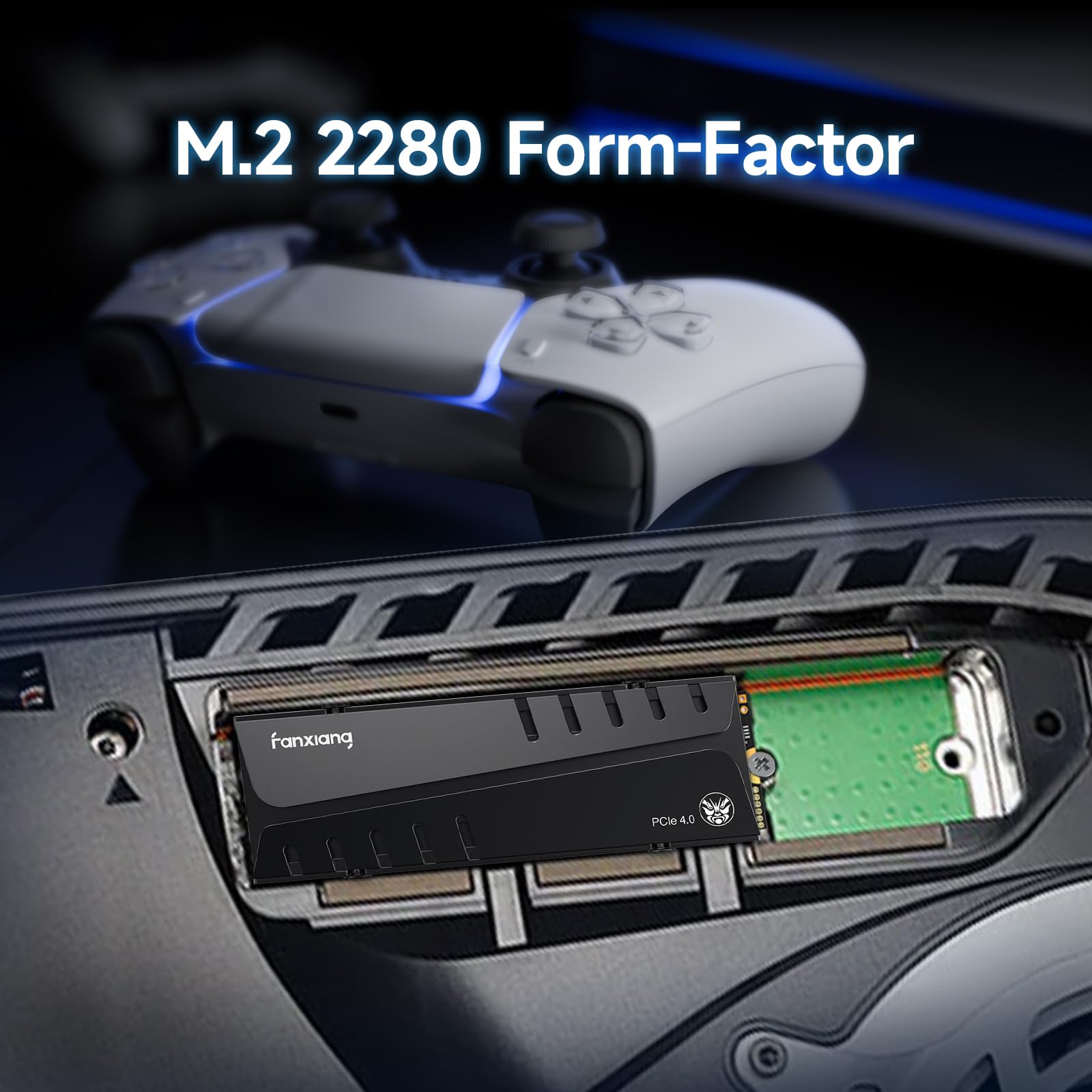 fanxiang S770 4TB NVMe M.2 SSD for PS5 - with Heatsink and DRAM, Up to 7300MB/s,