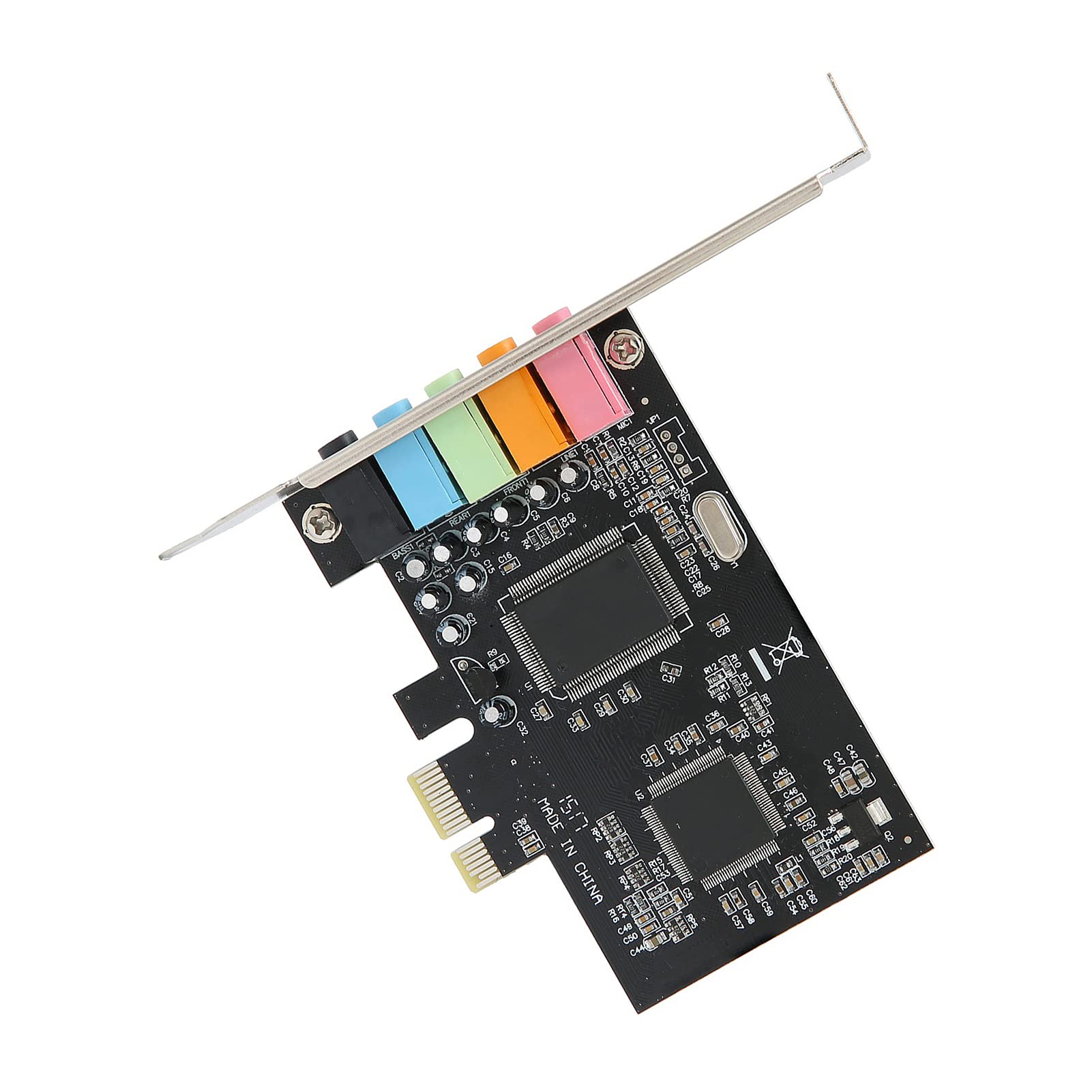 PUSOKEI PCIE Sound Card, 6channel Stereo Desktop Sound Card, 3D Stereo PCIe
