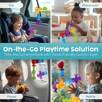 BUNMO Toddler Suction Bath Toys 10 Pack Connect Build Create Sensory Fine Motor