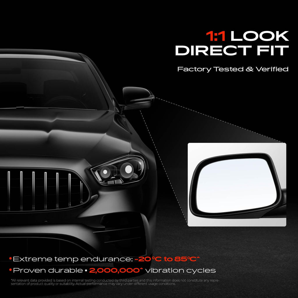 A-Premium Pair (2) Driver and Passenger Side Manual Door Mirror