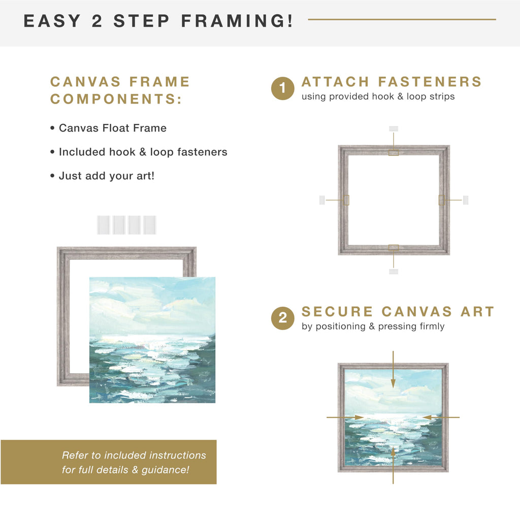 MCS Canvas Float Frames 16x20 Frame, Gray Woodgrain Finish Frame for Finished