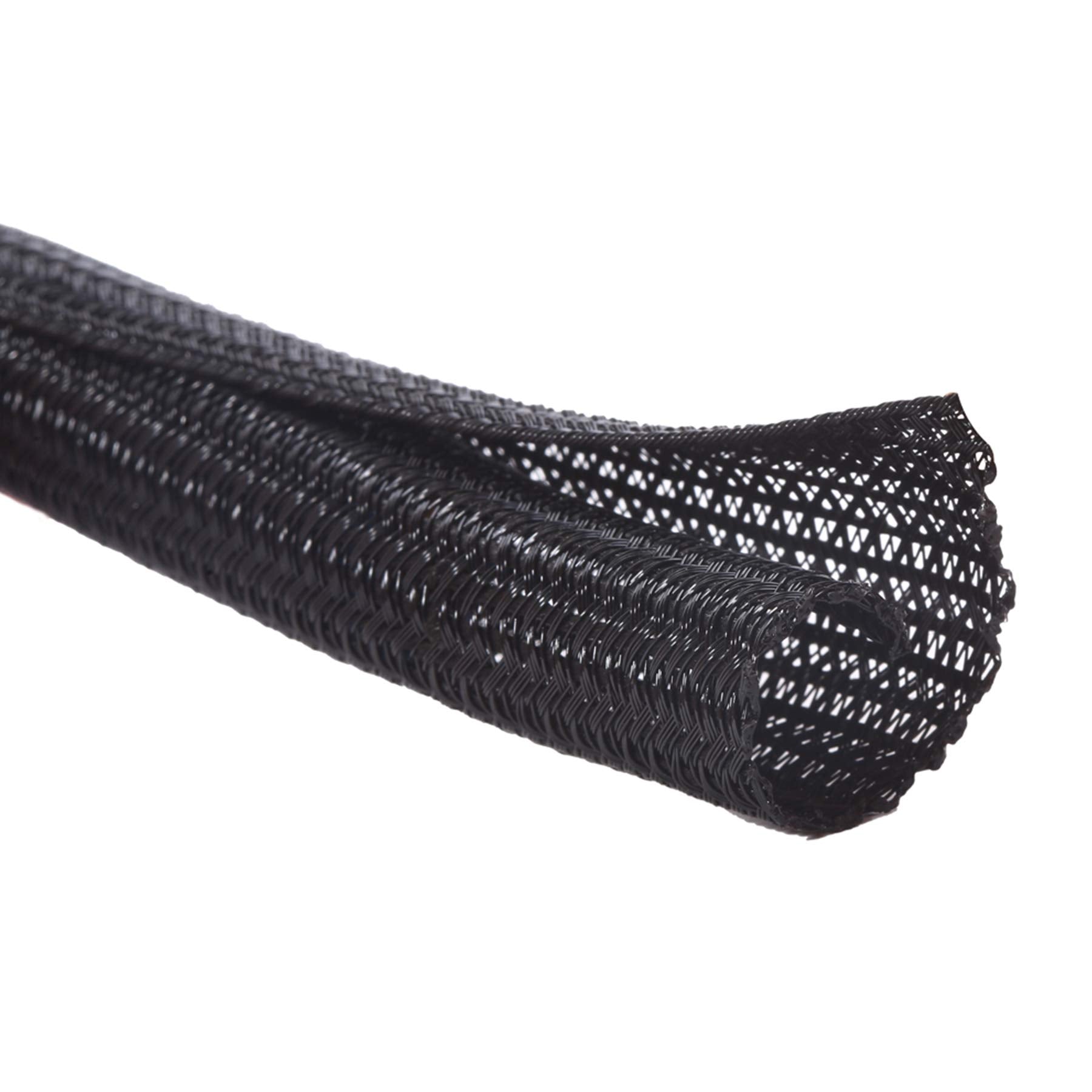 Alex Tech 10ft Cord Protector Wire Loom Tubing 1 Inch Cable Sleeve Split Black