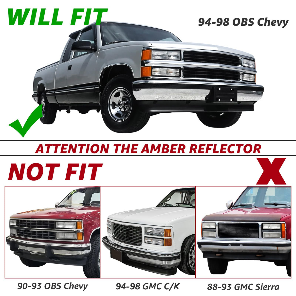 Reinko Headlight Assembly Chevy Silverado C/K 1994-1998 OBS