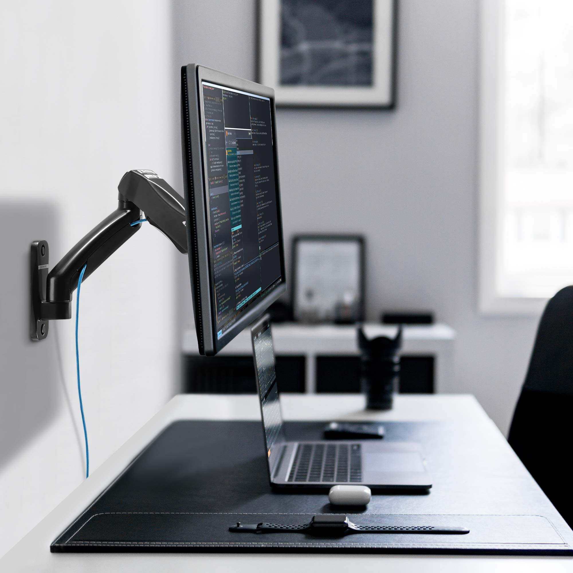 AVLT Single Monitor Wall Mount Arm 17–34 inch  Full Motion VESA Tilt Swivel