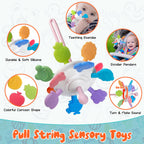 Wuzhineisn Montessori Baby Toys for Ages 6-18 Months - Pull String Teether,