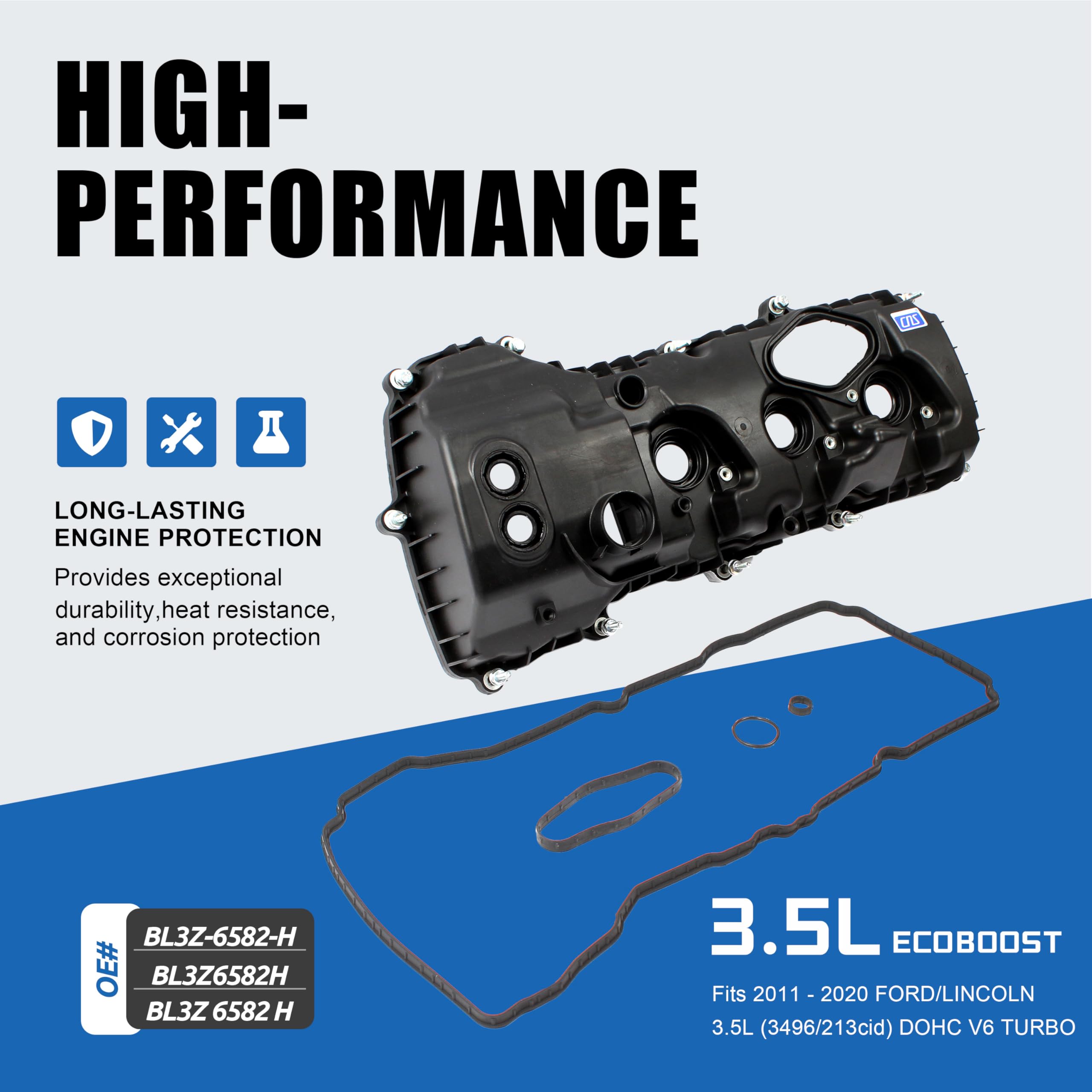 CNS Engine Valve Cover w/ Gasket Left Side Ford Lincoln 3.5L Replacement