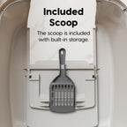 IRIS USA Large Front Door Cat Litter Box, Walk-in Entry, Gray