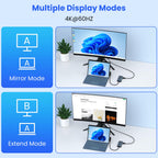 11-in-1 Surface Pro Docking Station, New Surface Dock 4K@60HZ HDMI, Surface