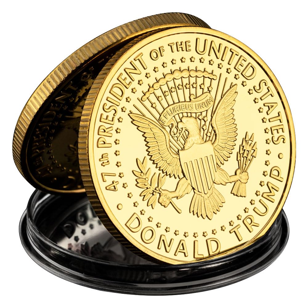 8 Pcs 47th President of The United States Donald Trump Coin Commemorative Never