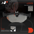 A-Premium 10.86 In (275.8mm) Rear Vented Brake Rotors and Ceramic Pads Kit