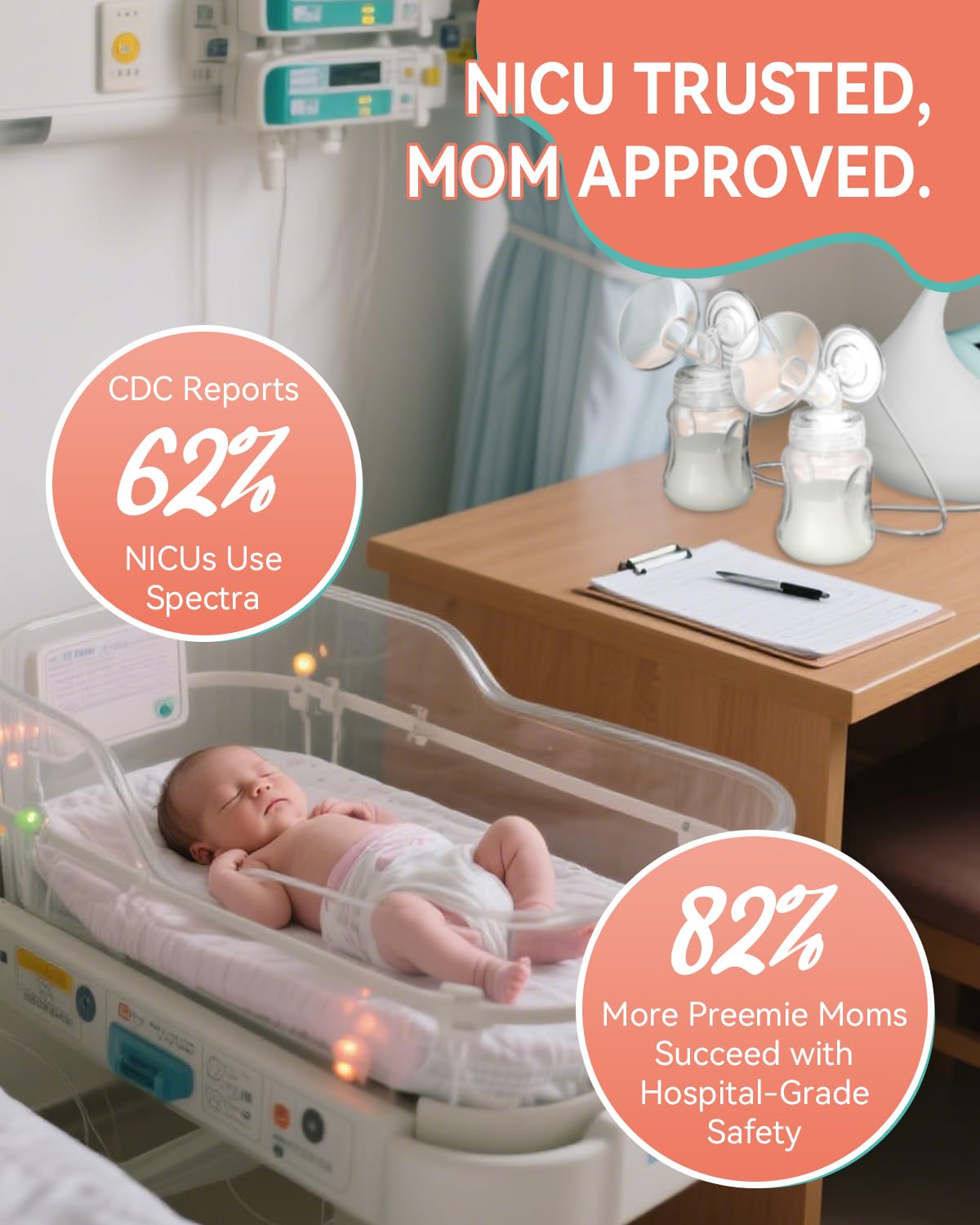 Breast Pump Parts Compatible with Spectra S1,S2,S9 Plus, Replacement Kit for