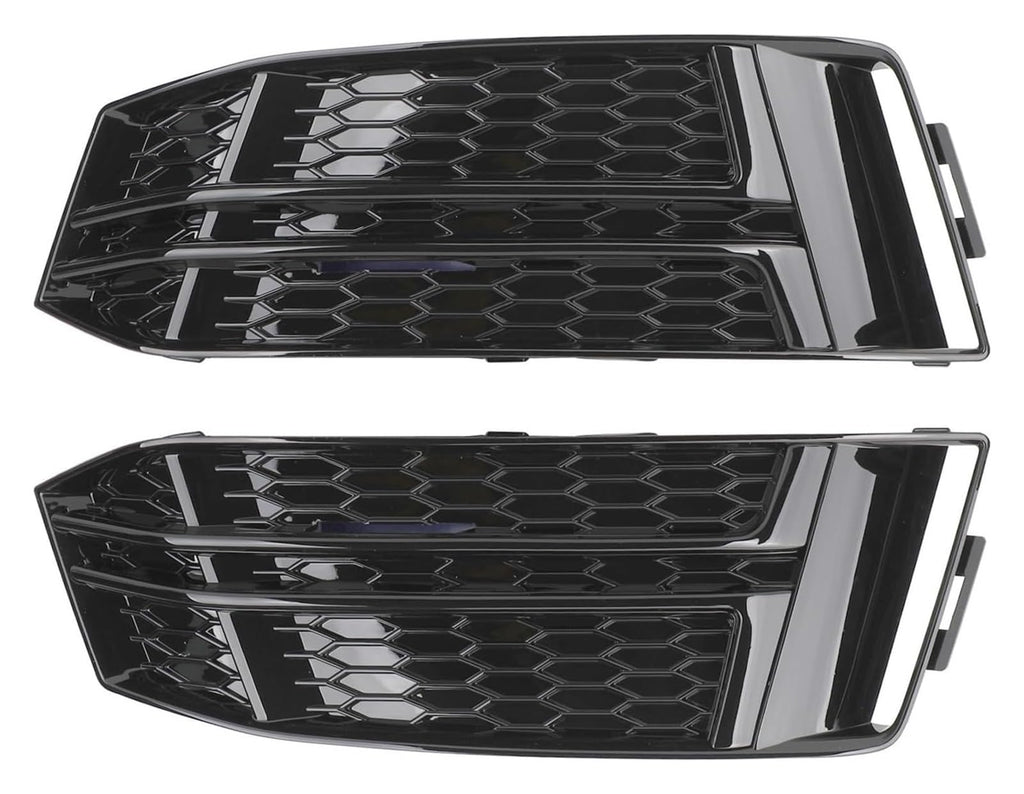 1 Pair Front Fog Light Cover Bumper Grille Compatible for AUDI A4 B9 2016 2017