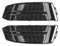 1 Pair Front Fog Light Cover Bumper Grille Compatible for AUDI A4 B9 2016 2017