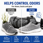 Knixmax Sneaker Deodorizer Shoe Freshener Balls, Odor Eaters for Shoes Boots Mules, Smell Eliminator Ball for Gym Gear Bags and Lockers, Fresh Linen Scent, Pack of 6, Black White