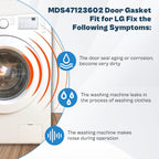 Upgraded MDS47123602 WM3670HWA MDS47123601 Washer Door Boot Seal Gasket fit for
