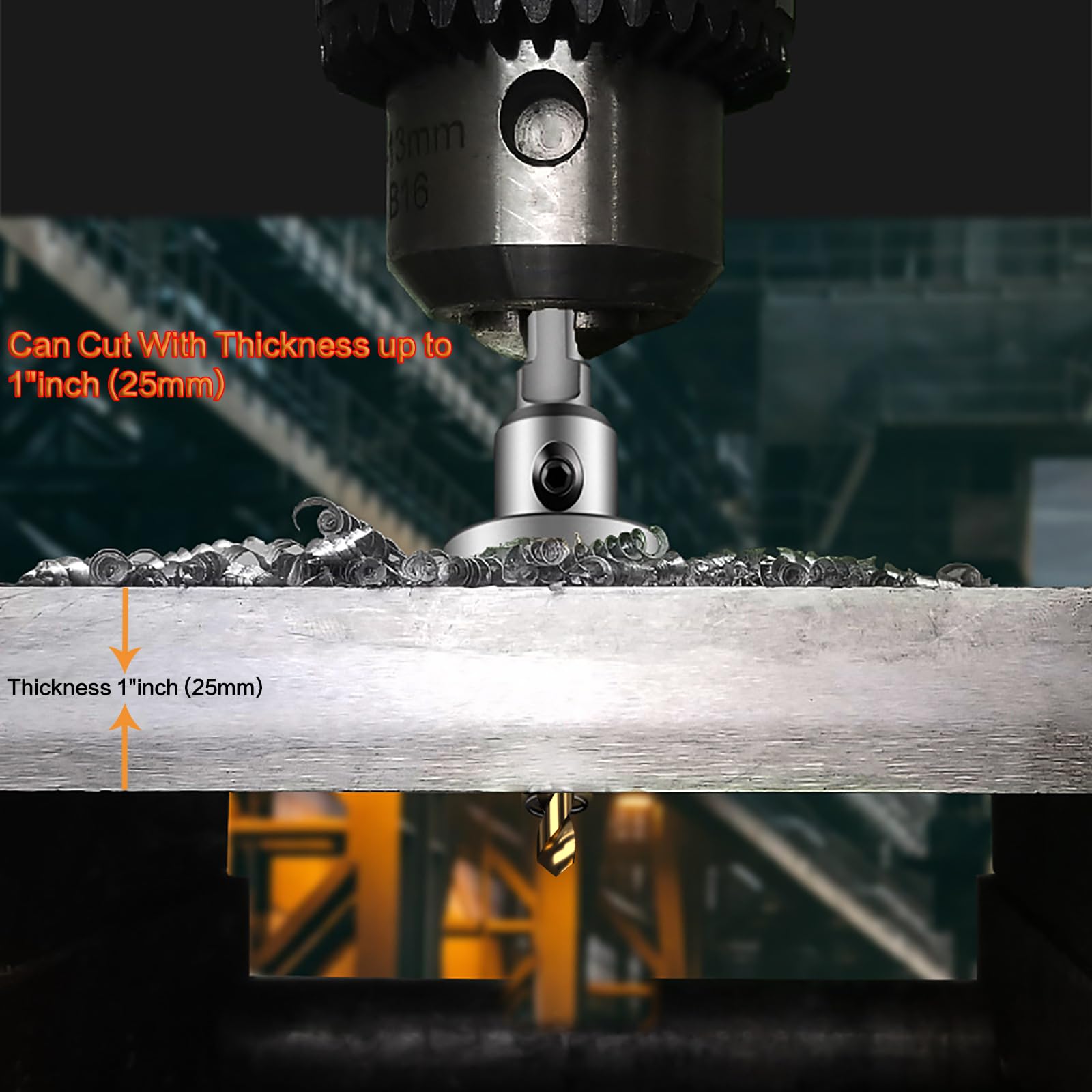2-Pack 1-1/2" TCT Hole Saws for Hard Metal, Heavy Duty 38mm Tungsten Carbide