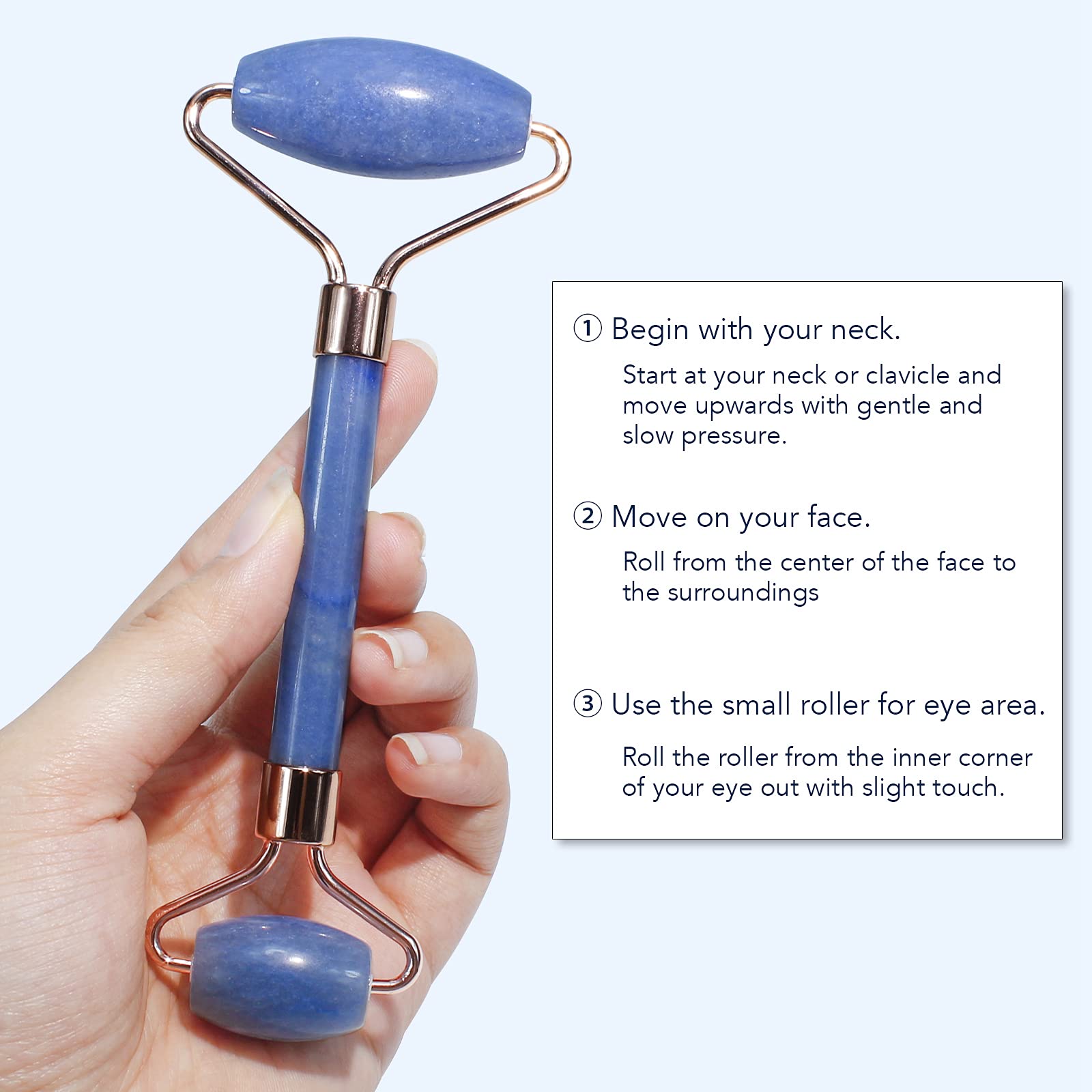 BAIMEI IcyMe Jade Face Roller & Gua Sha, Facial Beauty Skin Care Tools, Self
