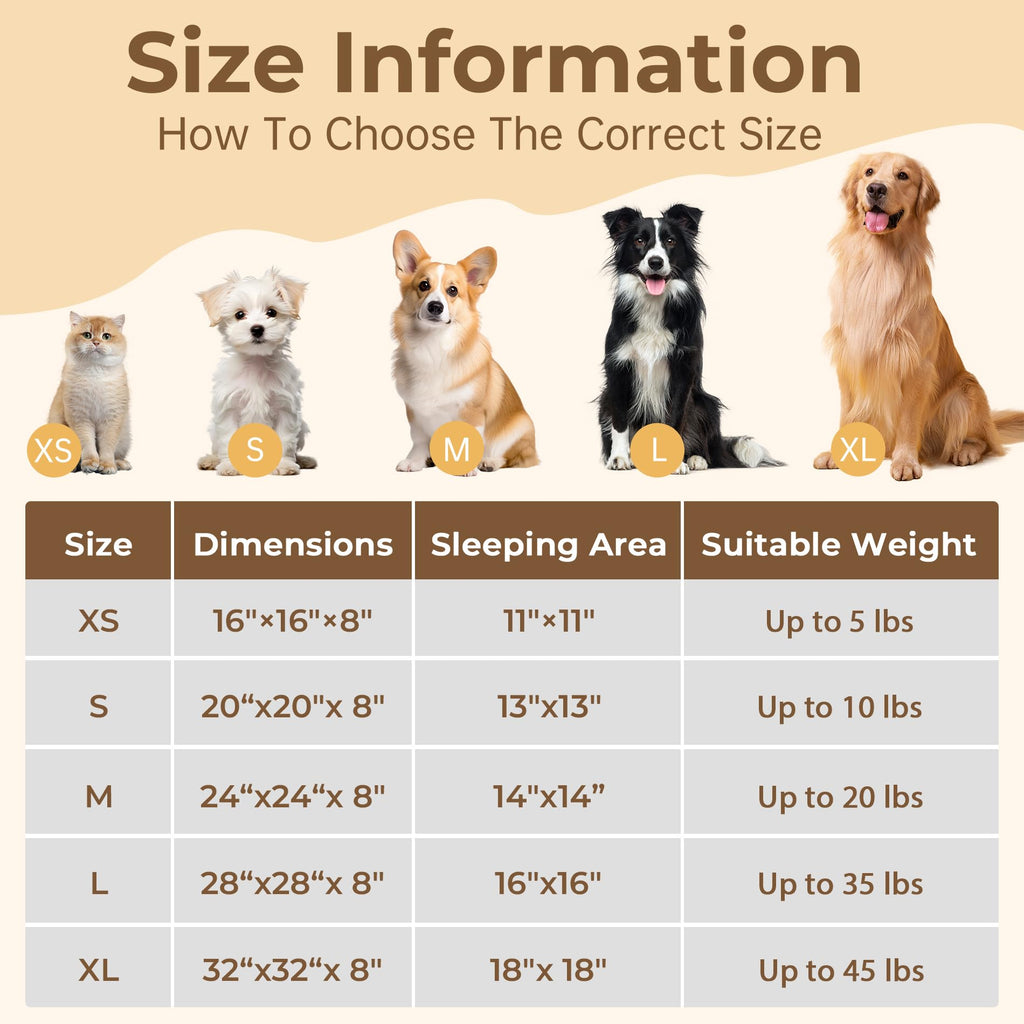 Calming Donut Dog and Cat Bed for Indoor Cats, Anti-Anxiety Round Fluffy Soft