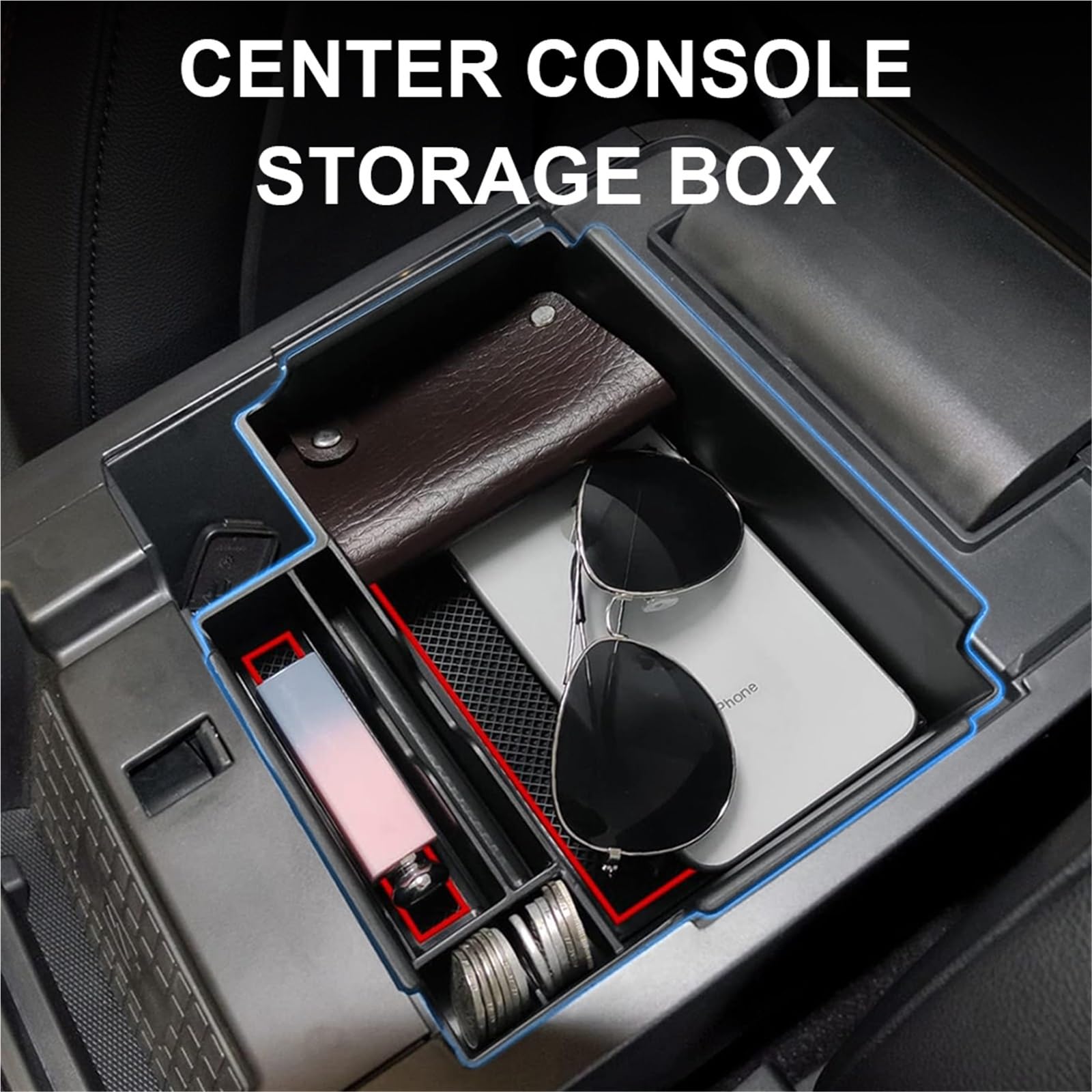 Center Organizer Storage Tray Compatible with Ford Explorer 2020-2024 Armrest